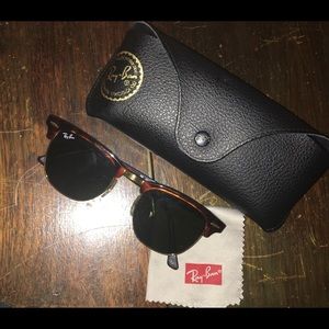 Authentic Polarized Ray-Ban Club Masters - $98