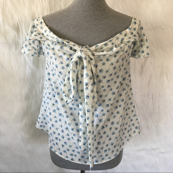 ✨ NEW Floral Off the Shoulder Bow Blouse - Picture 1 of 4