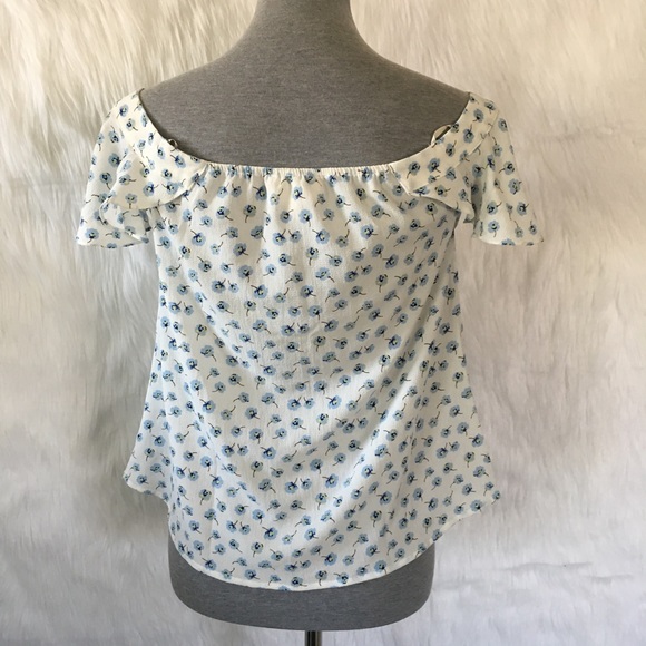 ✨ NEW Floral Off the Shoulder Bow Blouse - Picture 3 of 4