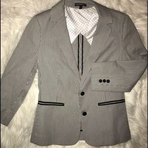EXPRESS blazer. SZ 4. Black and white stripes