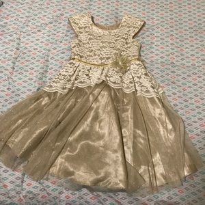 Gold sparkle formal dress