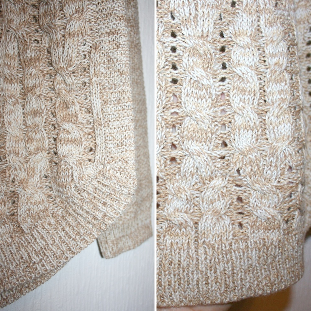 XL Intricate Cable Knit Crew Neck Sweater NWT - Picture 5 of 8
