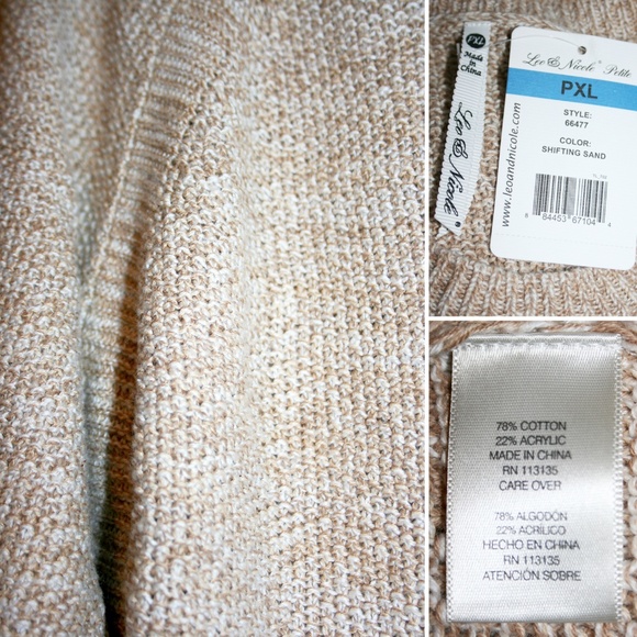 XL Intricate Cable Knit Crew Neck Sweater NWT - Picture 7 of 8