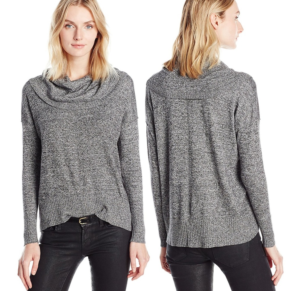 Marled Rib Trim Cowl Neck Sweater NWT - Picture 8 of 8