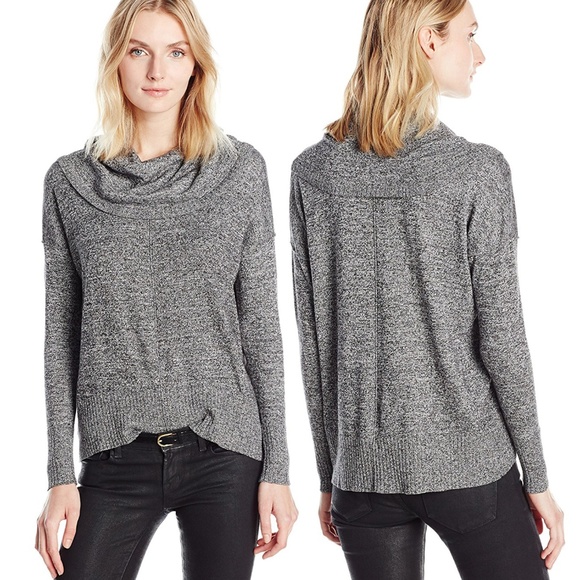 Marled Rib Trim Cowl Neck Sweater NWT - Picture 8 of 8