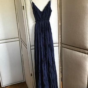 NWT Navy Backless Maxi Summer Dress