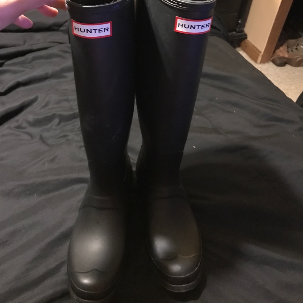Tall hunter rain boots