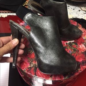 Bebe peep toe bootie, size 9, worn two times