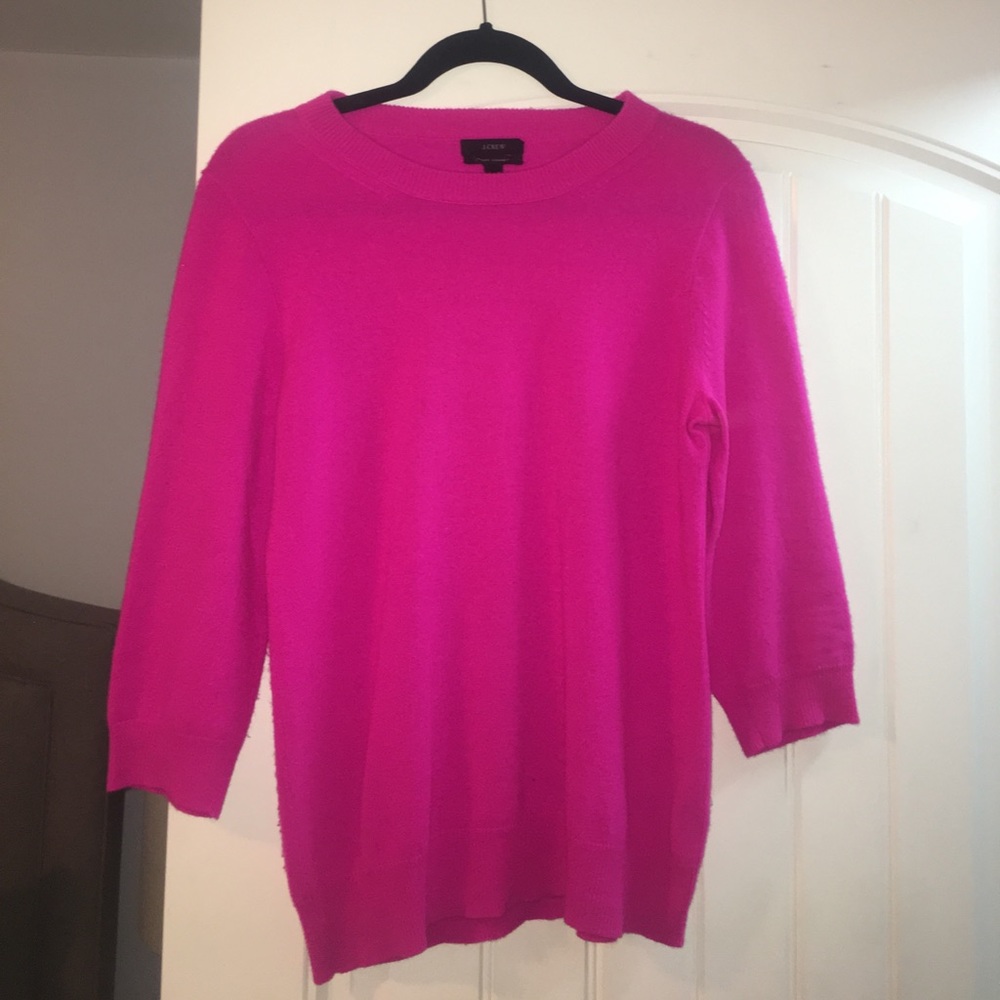 J.Crew Magenta Cashmere sweater