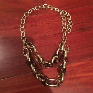 Banana Republic tortoise shell and gold necklace