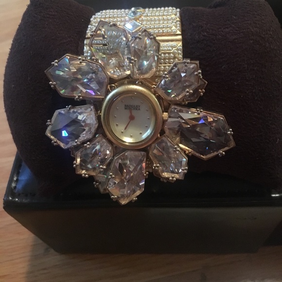 Badgley Mischka crystal statement watch main image 5