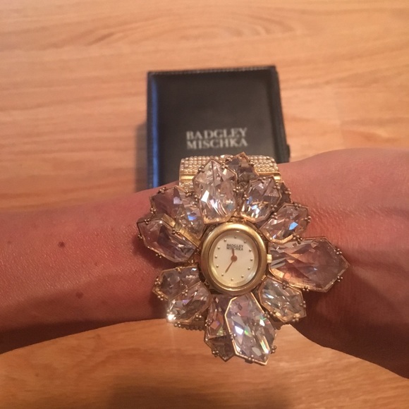 Badgley Mischka crystal statement watch main image 6