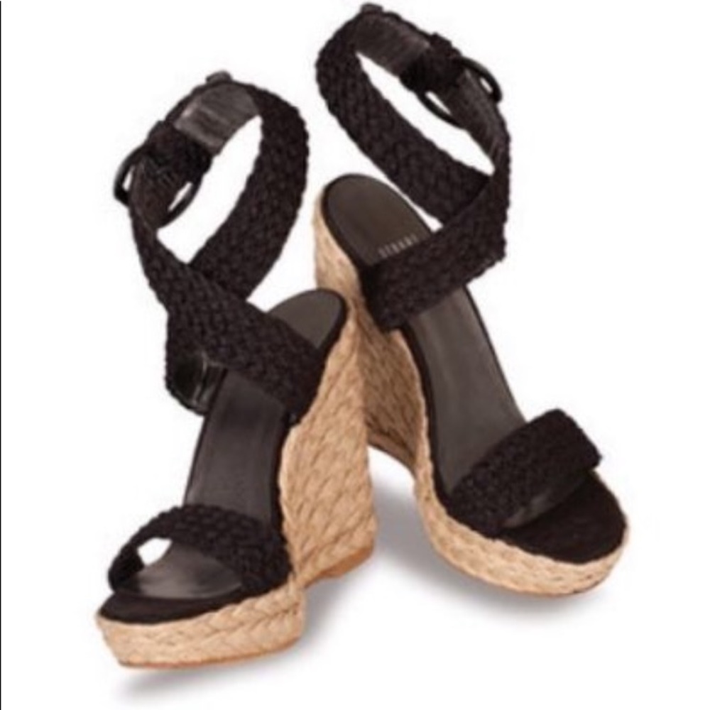 Stuart Weitzman Black Espadrilles