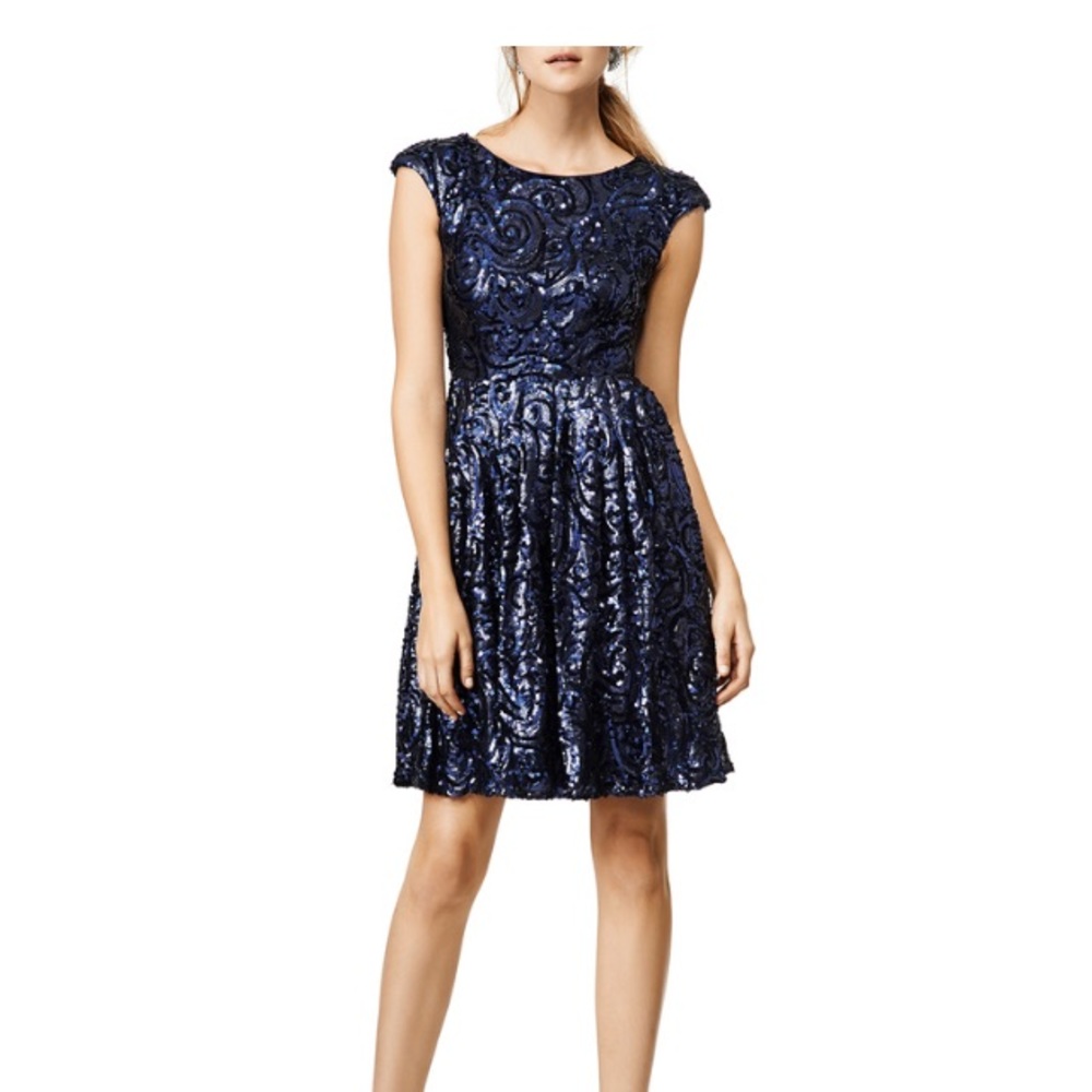 Badgley Mischka Blue Botany Homecoming dress