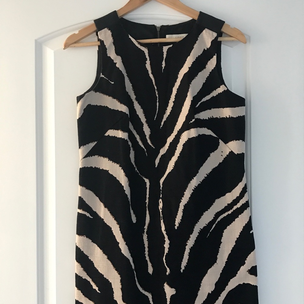 Zebra print shift dress