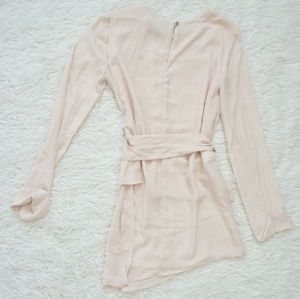 Beige long sleeve blouse