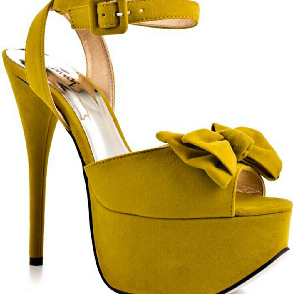 Luichiny Rest Up Bow Platform Sandals sz 8
