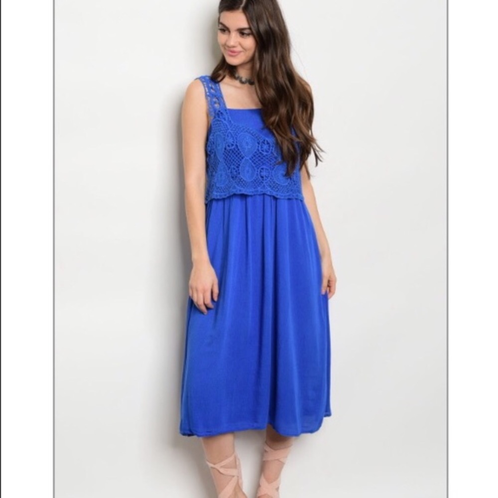 Royal Blue Midi Dress