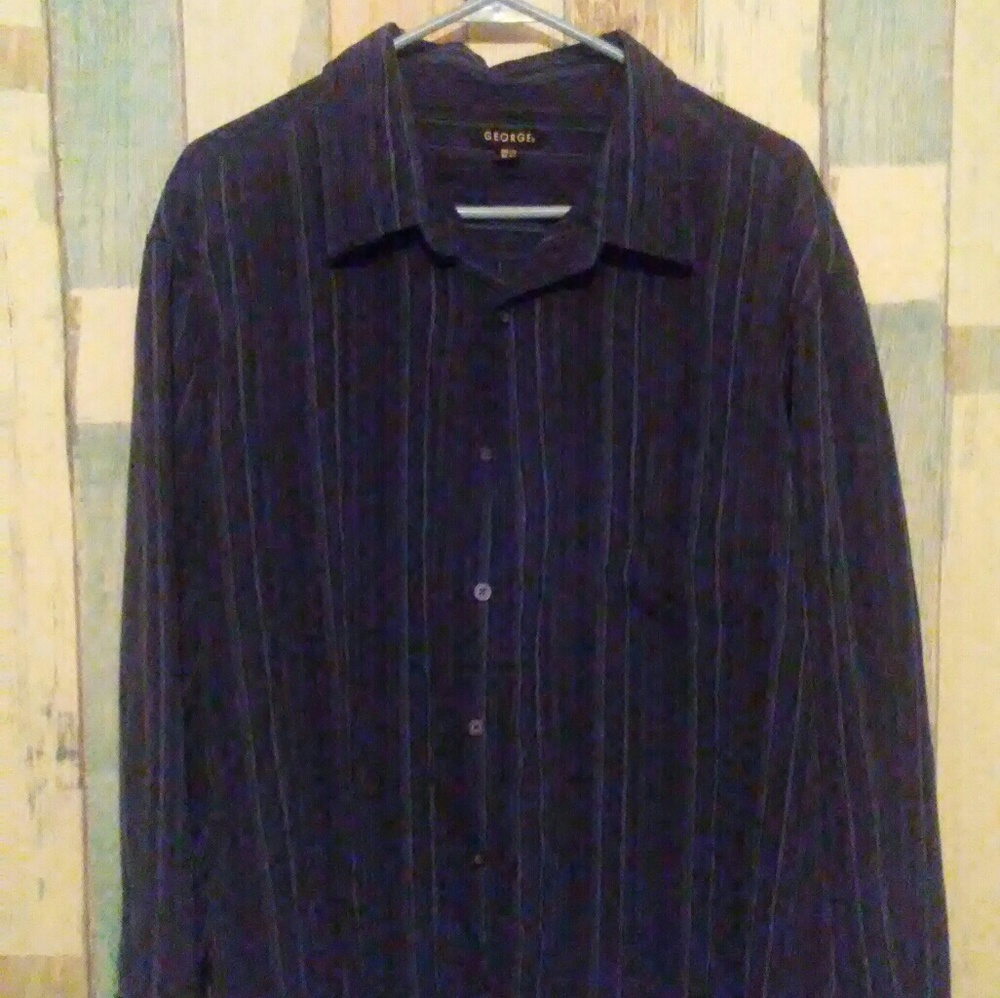 George Mens 2xl 50/52 Dress Shirt