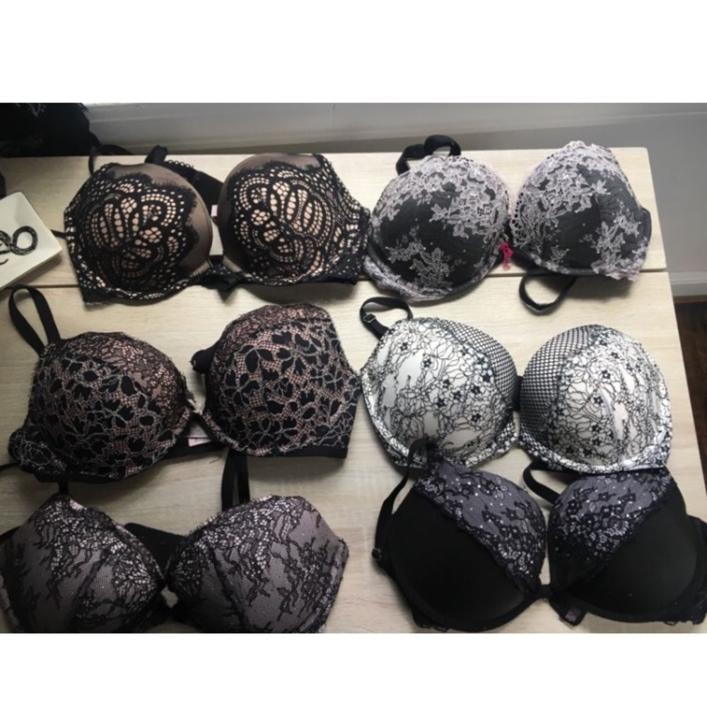 Victoria Secret 34 D push-up bra lot of 6