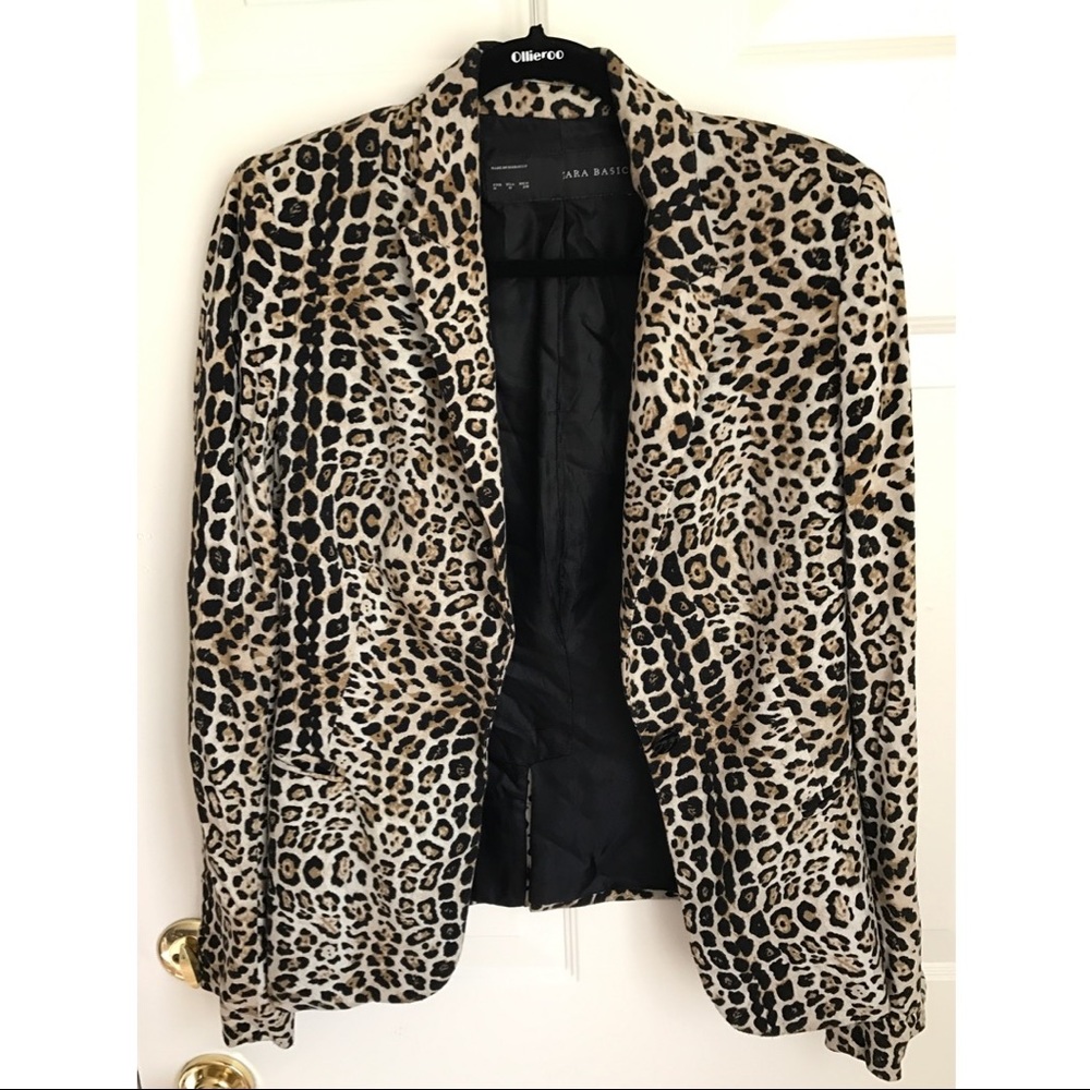 Zara cheetah print blazer size S