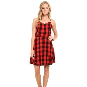 🔴🖤KENSIE DRESS RED BLACK BUFFALO PLAID NWT