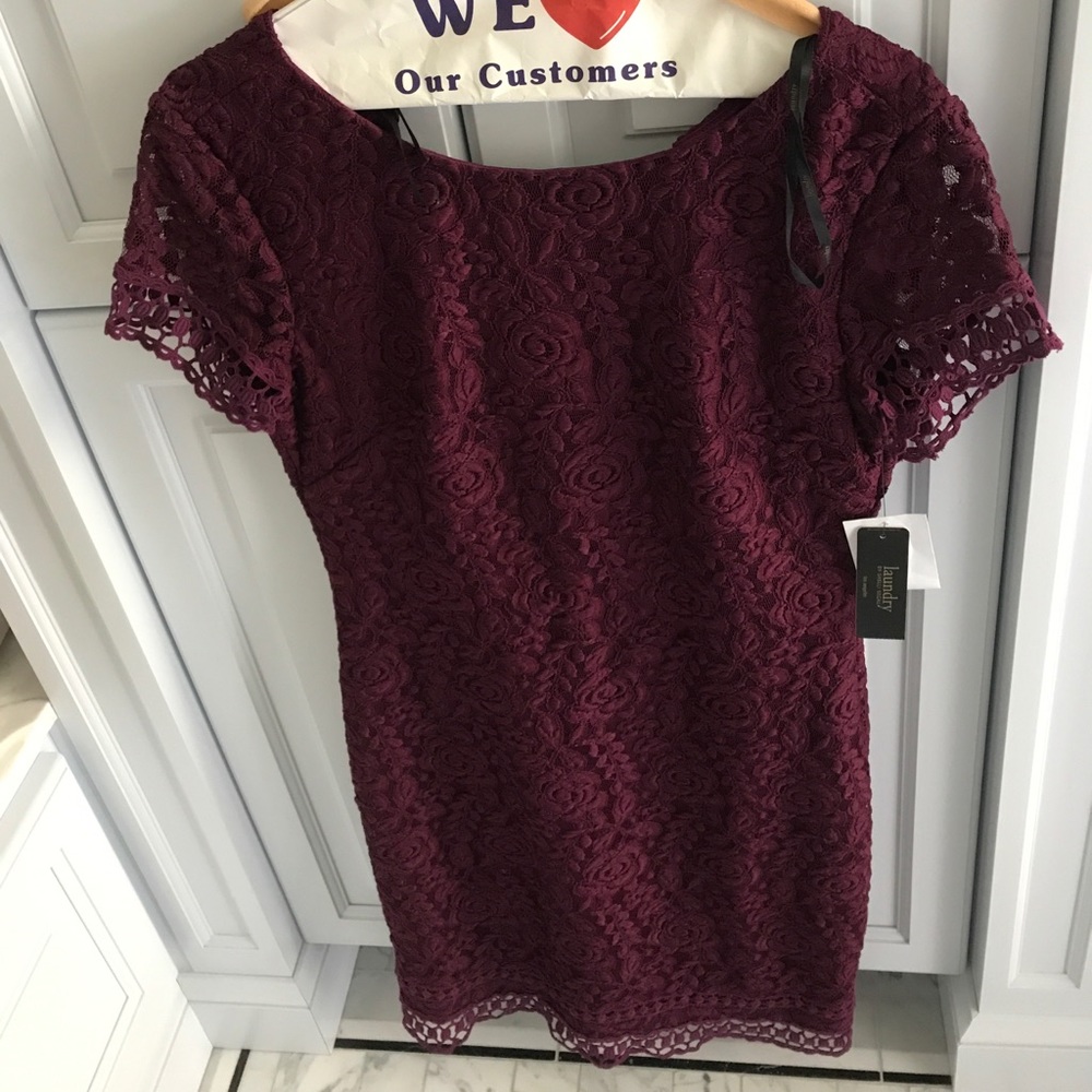 Purple flower lace dress