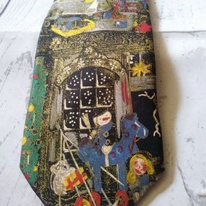 Bachrach made in Italy men's tie Christmas