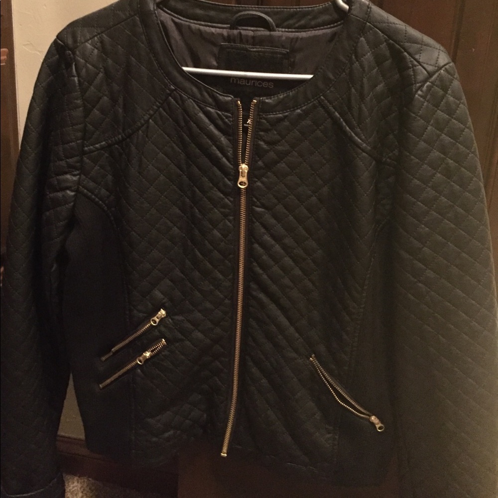 Faux leather jacket