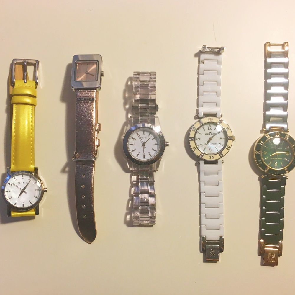 4 WATCH BUNDLE!!!! Ann Klein,Nine West,DKNY (with box)