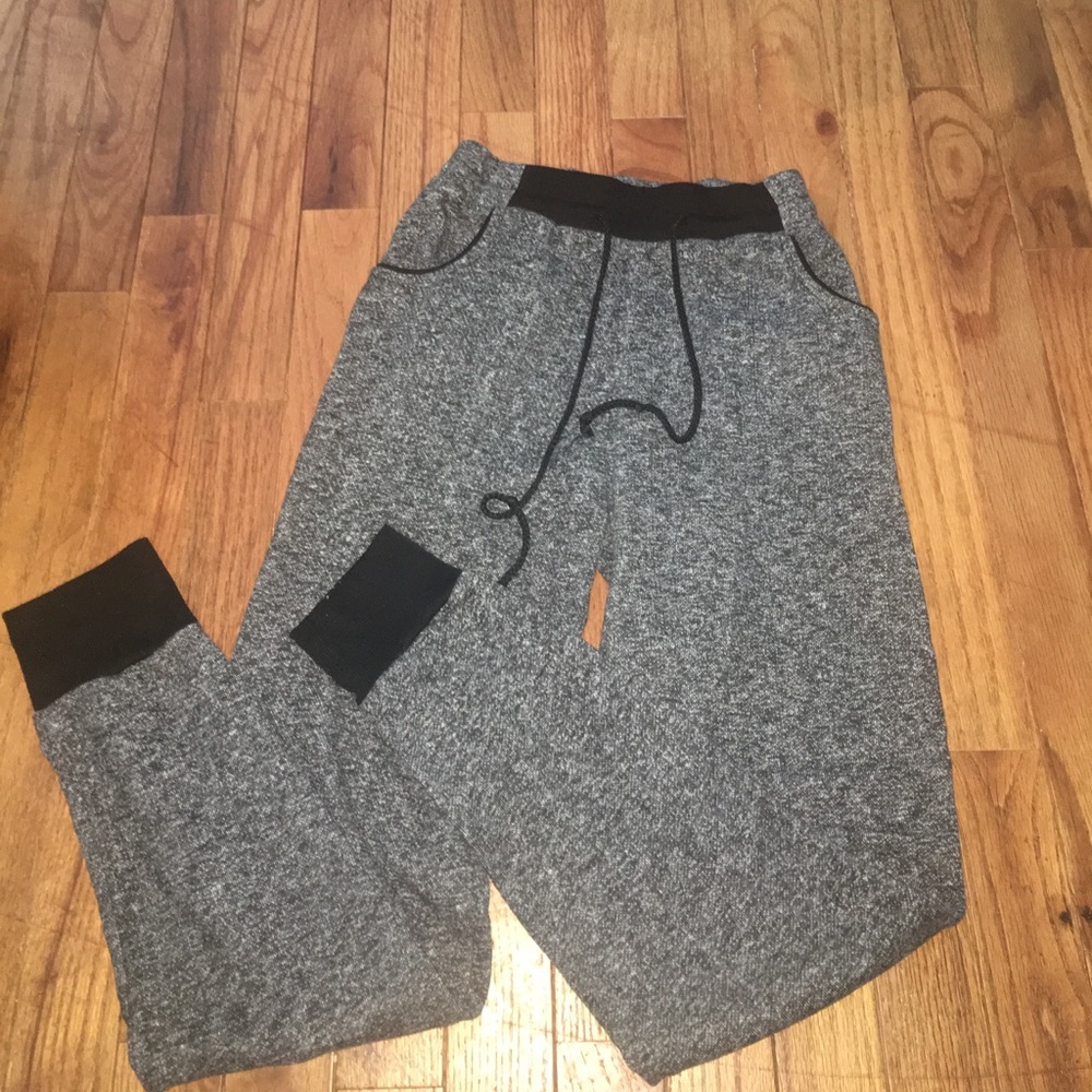 black and white joggers