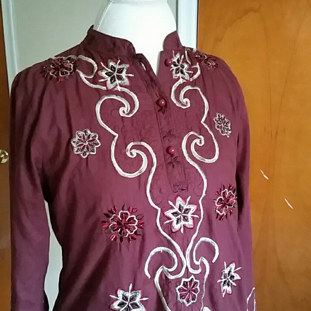 Pink Boutique Beaded Tunic