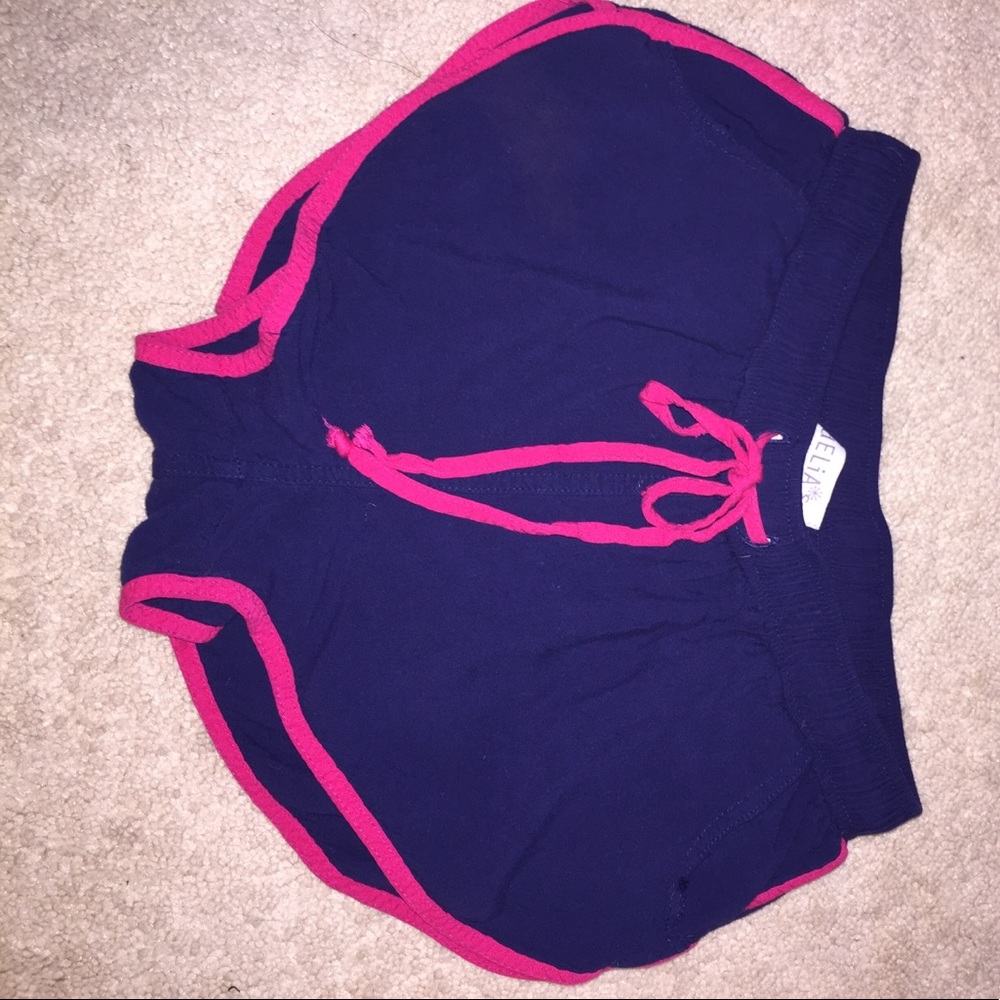Pink and Blue Delia's pajama shorts