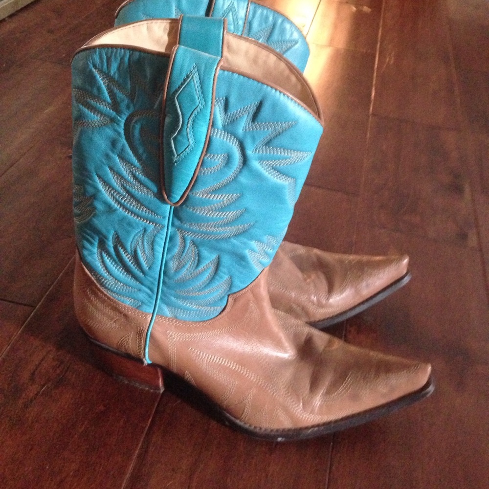 Guess punk western leather upper boots