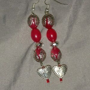 Red hear earrings  *3 for $10*