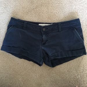 Hollister Navy Blue Denim Shorts
