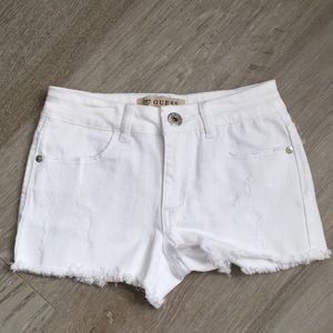 Guess girls white jean shorts size 10