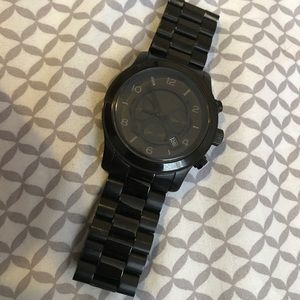 All black Michael Kors Men's Watch