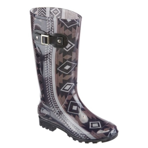 Tribal print rain boots - Picture 2 of 3