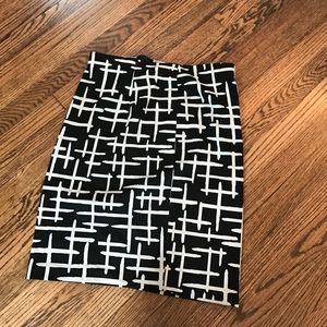 Black and white winter weight dress skirt