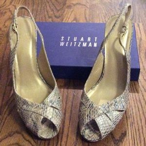 Stuart Weitzman Peekapoo sling back pumps