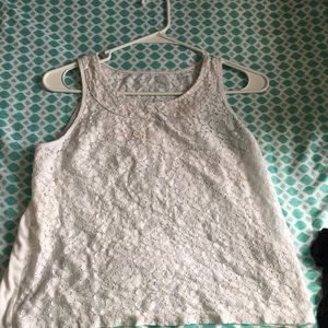 White Hollister Lace Tanktop