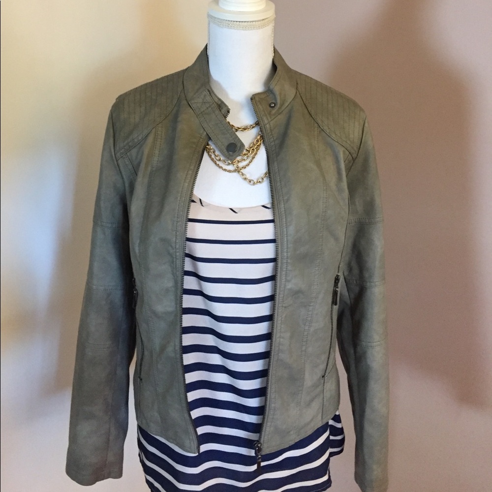 Max Studio Faux Leather Jacket - Picture 1 of 5