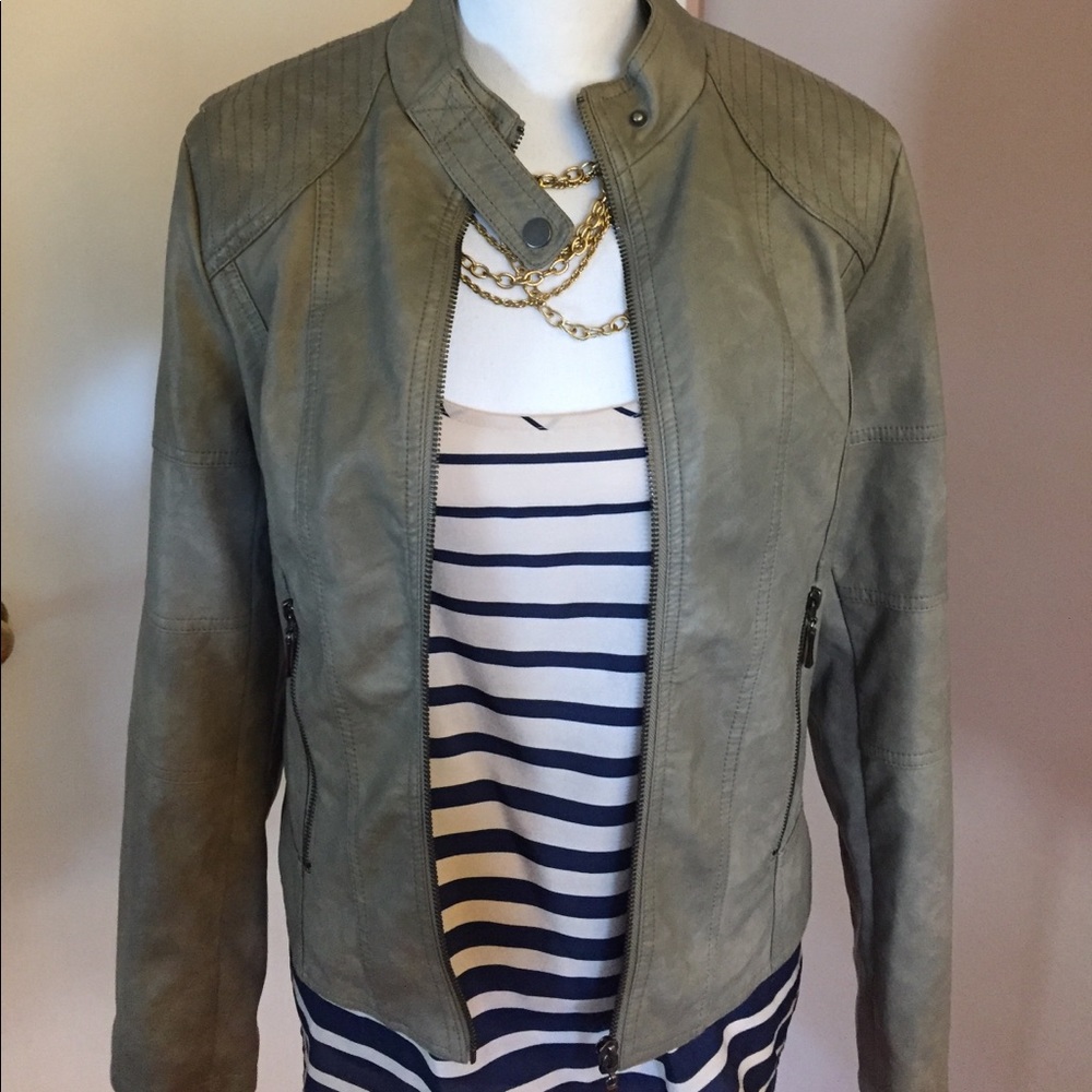 Max Studio Faux Leather Jacket - Picture 2 of 5