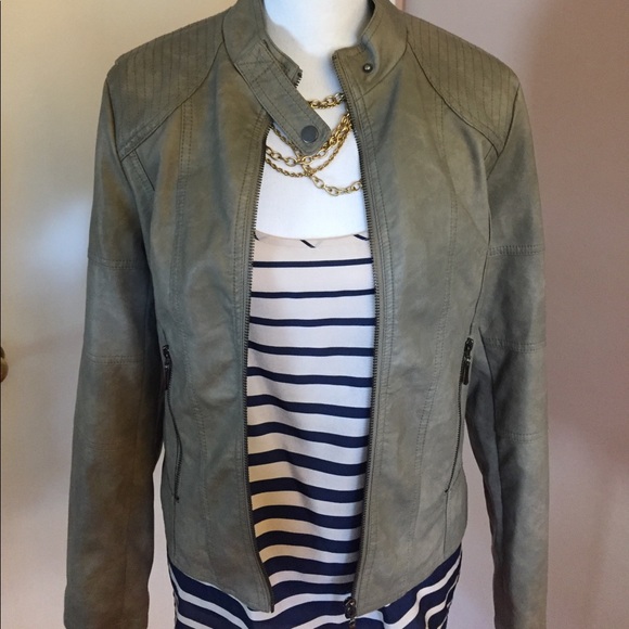 Max Studio Faux Leather Jacket - Picture 2 of 5