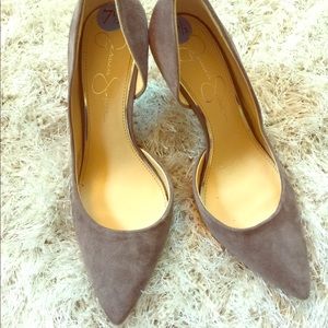 Grey Suede Jessica Simpson Pumps