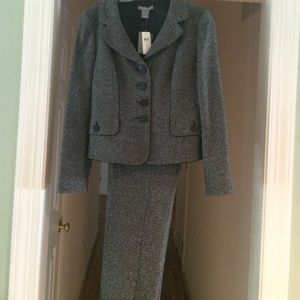 Ann Taylor Classic black tweed pant suit