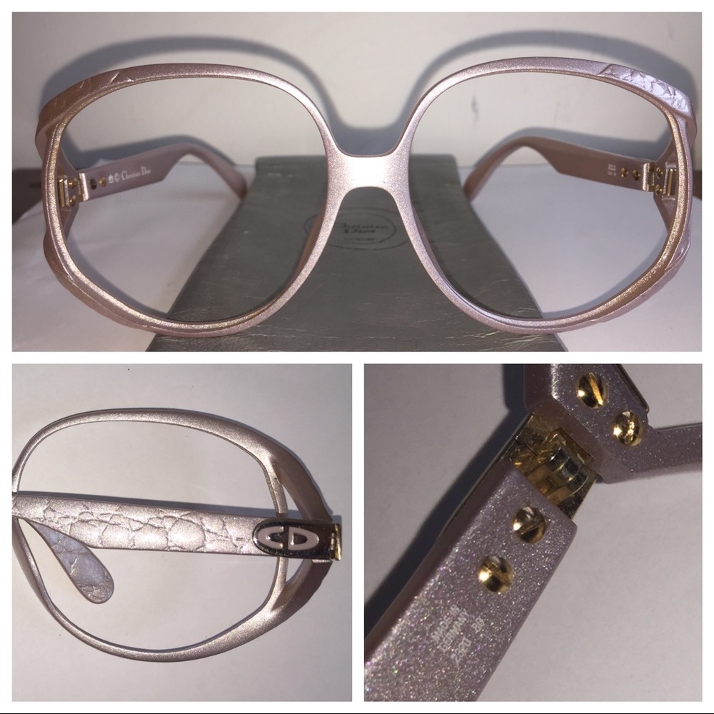 Oversized vintage Dior lavender sunglasses frames