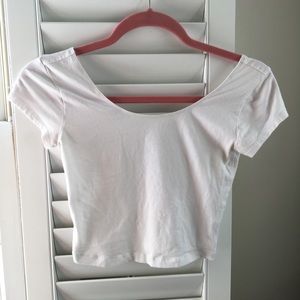 Garage White Crop Top