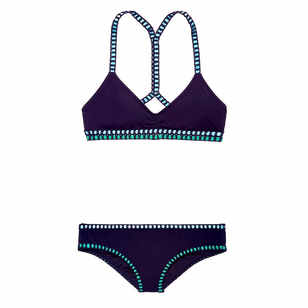 NEW Victoria's Secret 2 pc bikini crochet trim